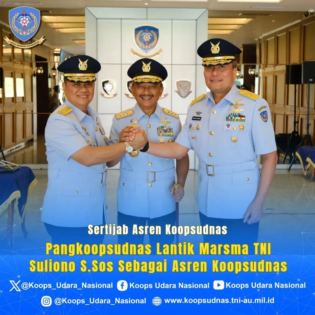 PANGKOOPSUDNAS LANTIK MARSMA TNI SULIONO S.Sos SEBAGAI ASREN KOOPSUDNAS
