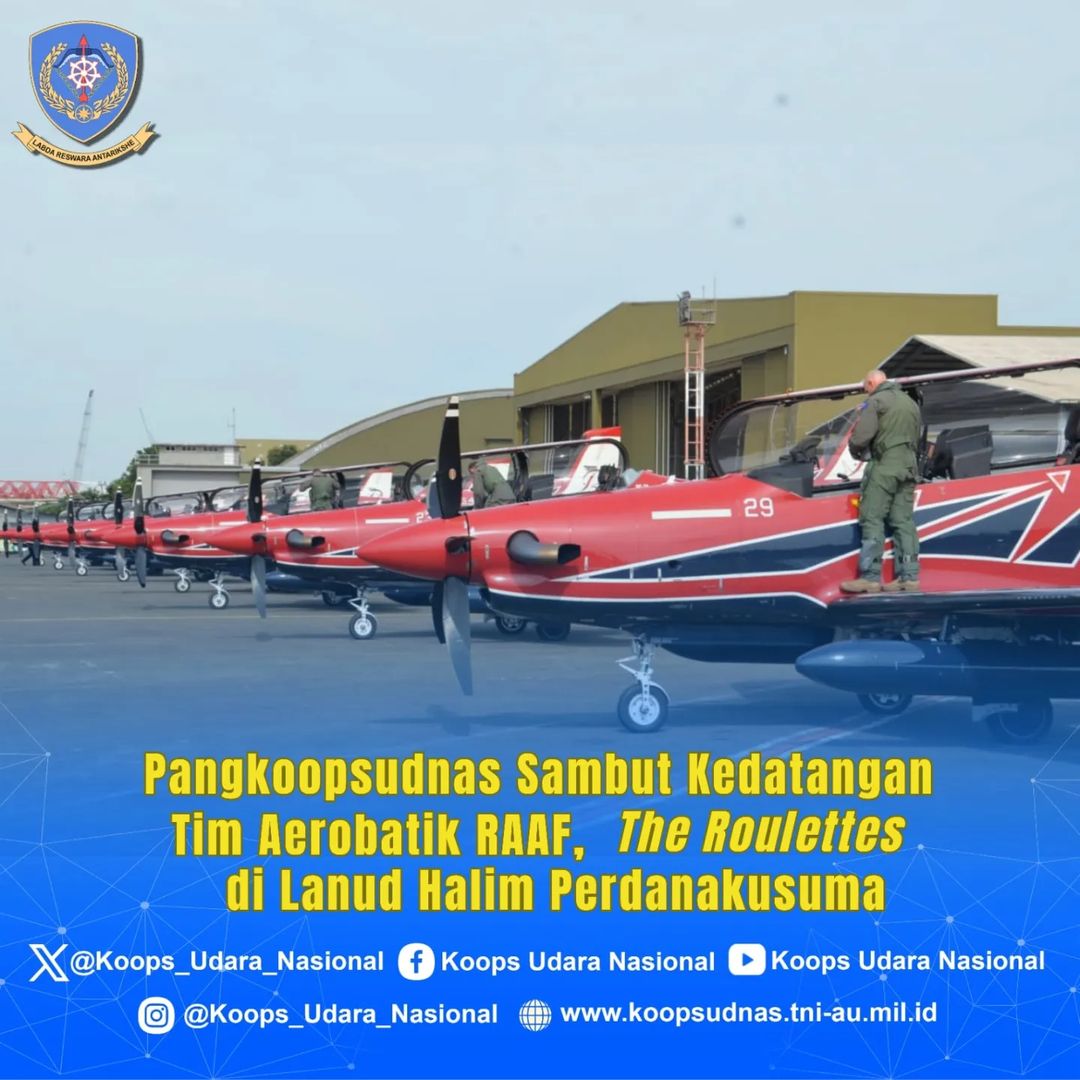 PANGKOOPSUDNAS SAMBUT KEDATANGAN THE ROULLETES RAAF
