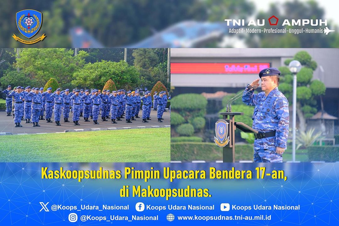 Kaskoopsudnas Pimpin Upacara Bendera 17-an, di Makoopsudnas