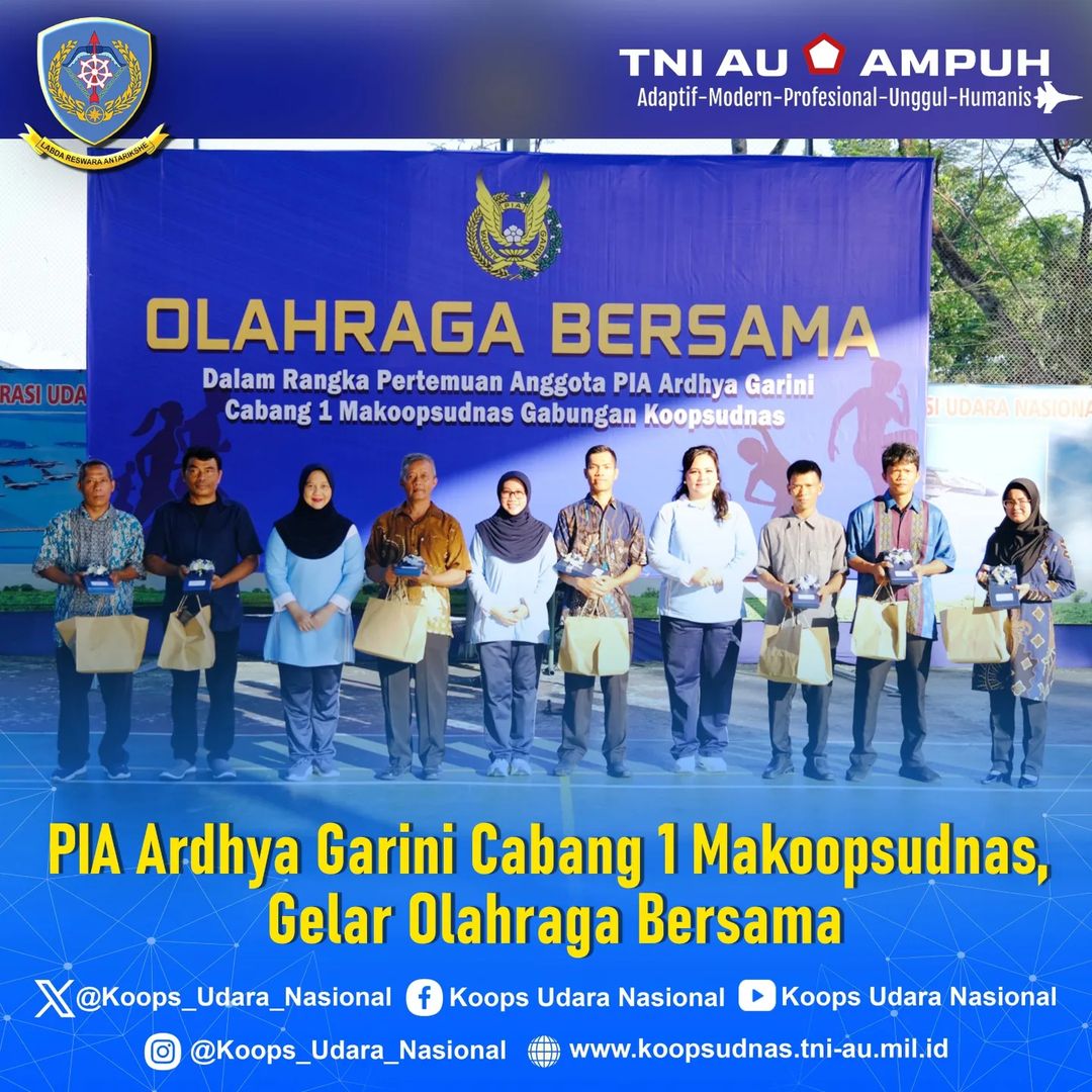 PIA Ardhya Garini Cabang 1 Makoopsudnas, menggelar olahraga bersama