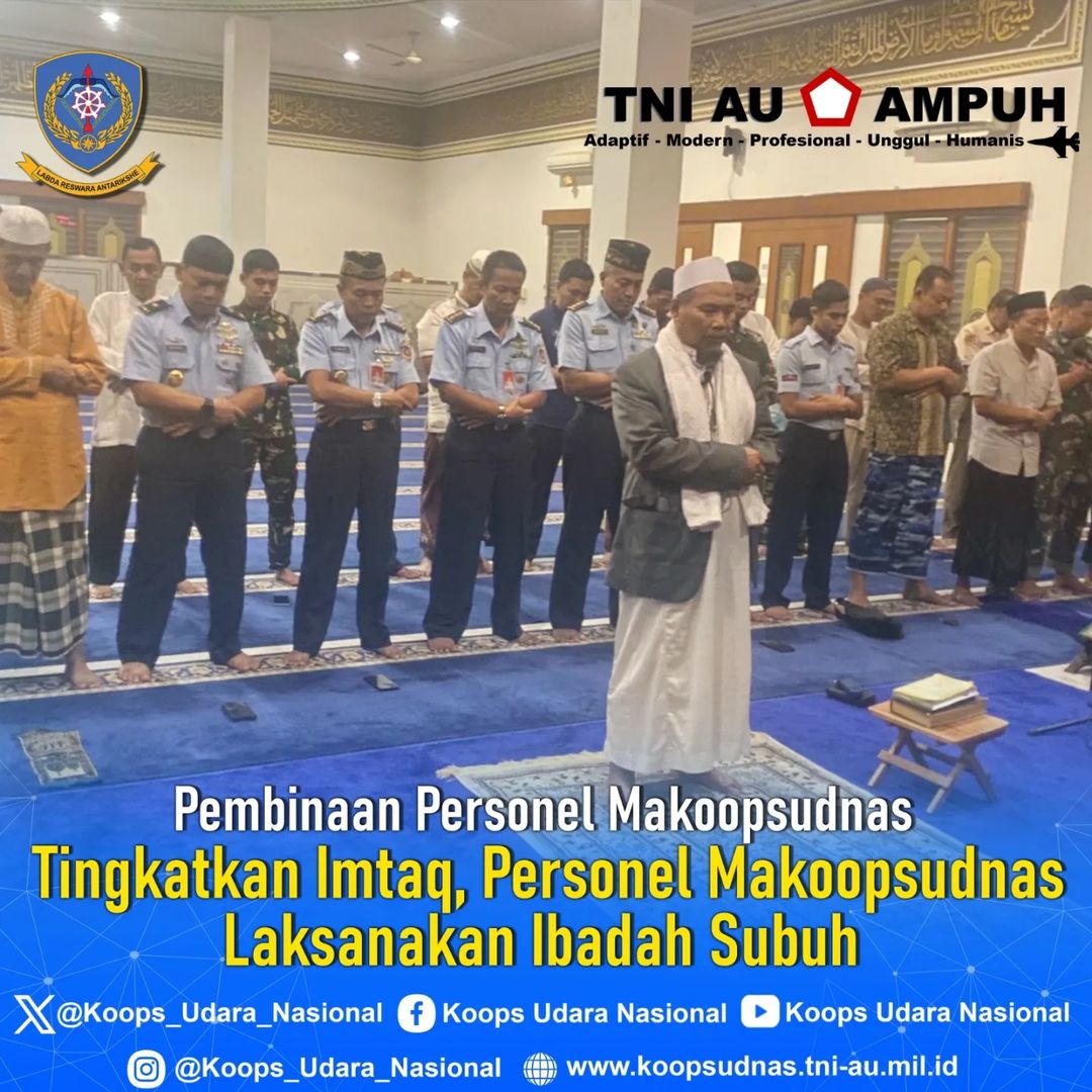PELAKSANAAN IBADAH SUBUH DI MAKOOPSUDNAS