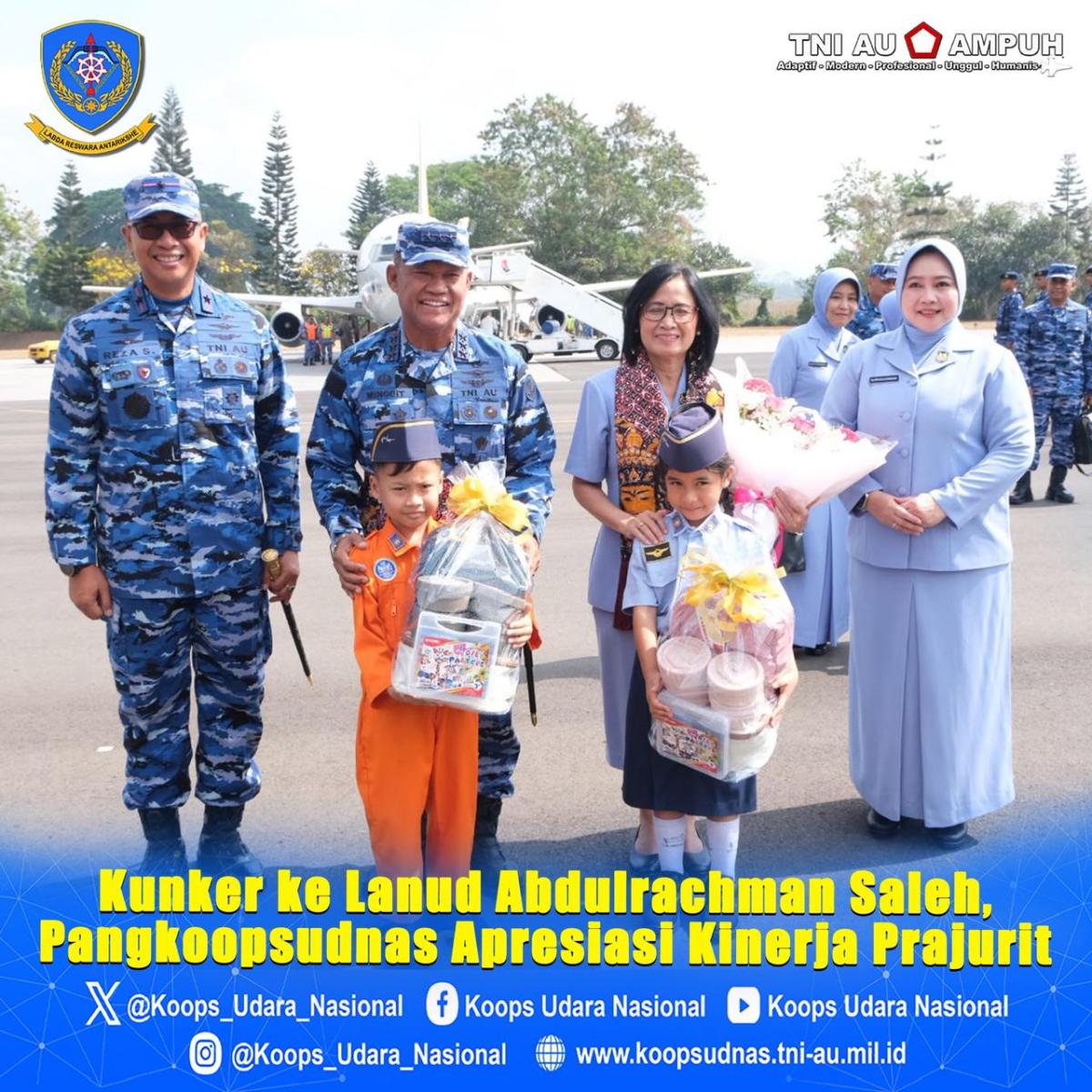 Kunker Ke Lanud Abdulrachman Saleh, Pangkoopsudnas Apresiasi Kinerja PrajuritPengendalian Operasi
